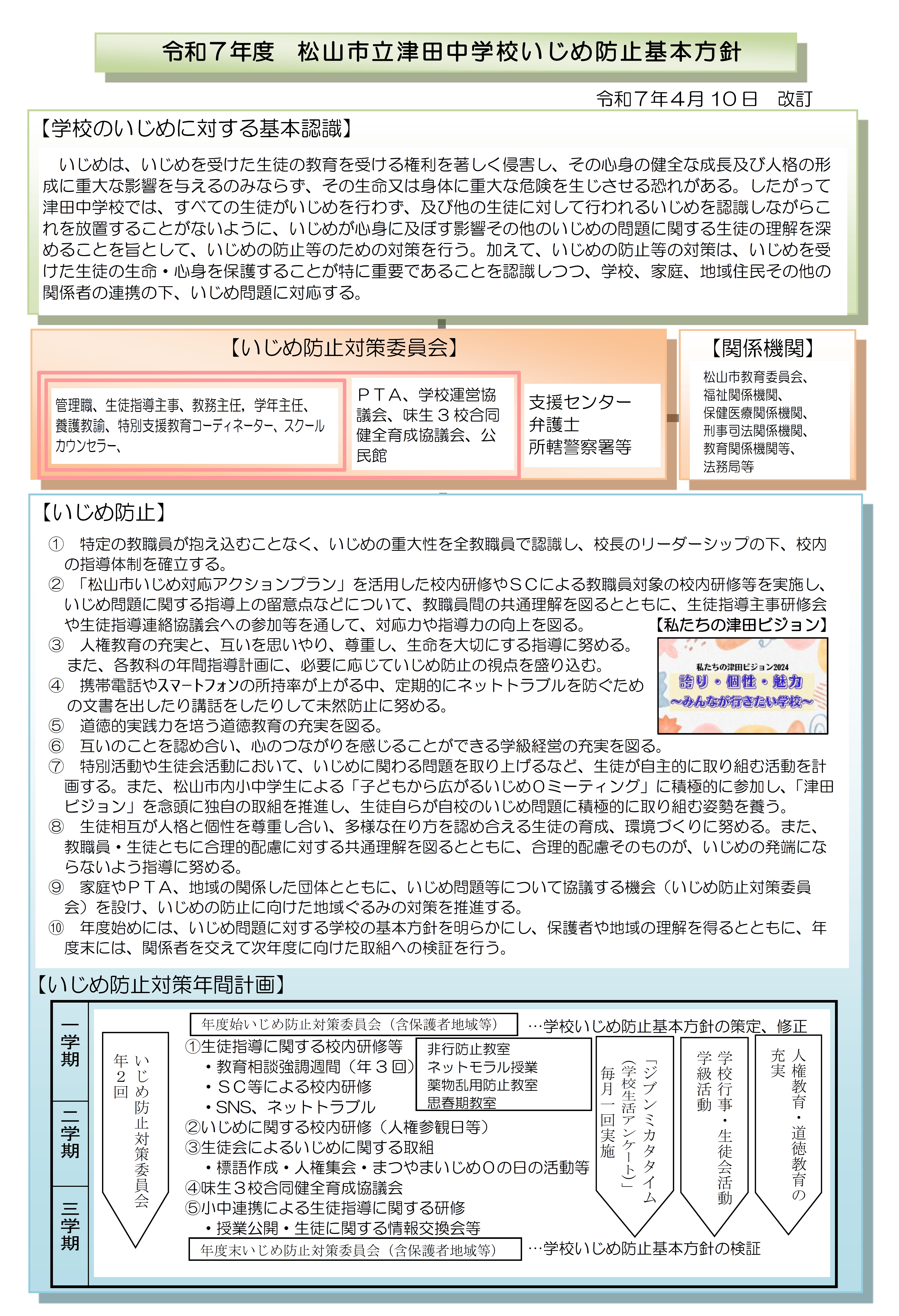 いじめ防止基本方針①