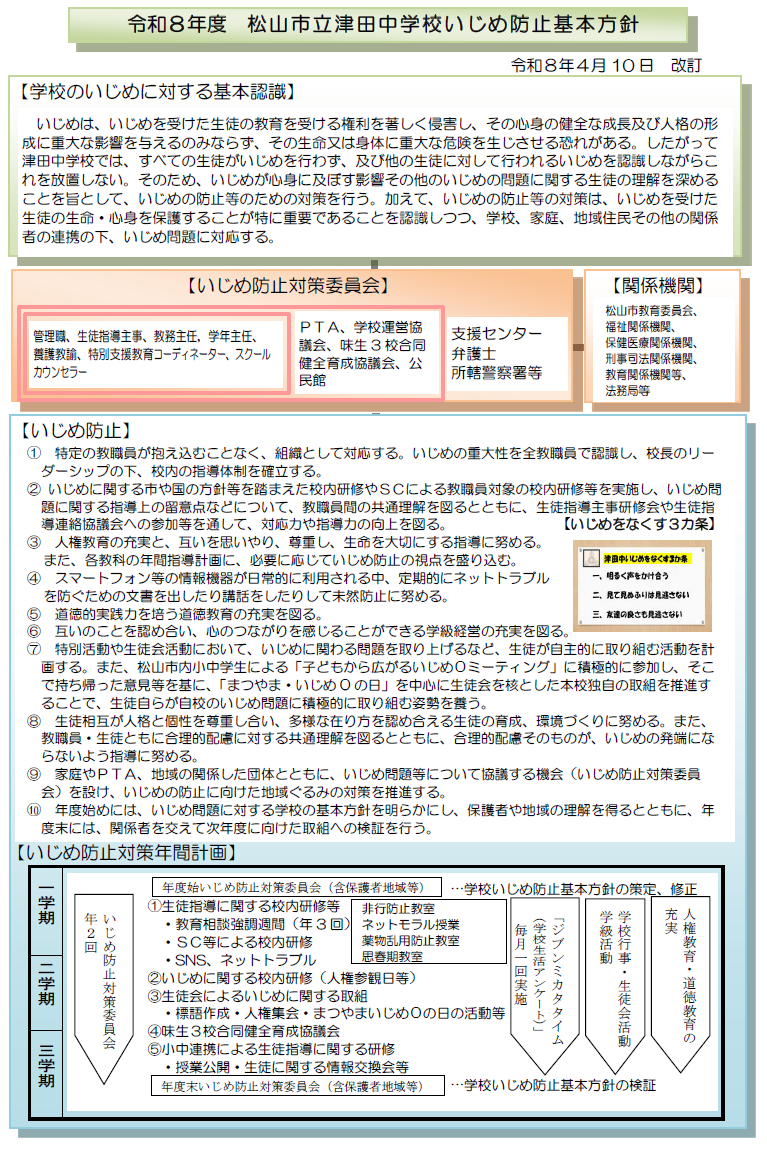 いじめ防止基本方針①